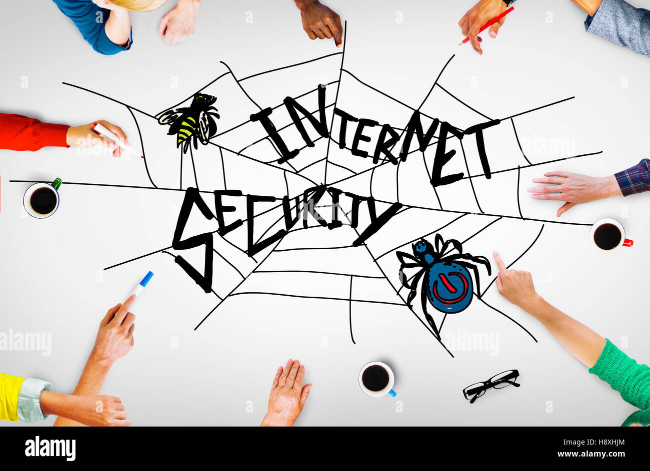 Internet Security Web Schutz Sicherheitskonzept Stockfoto