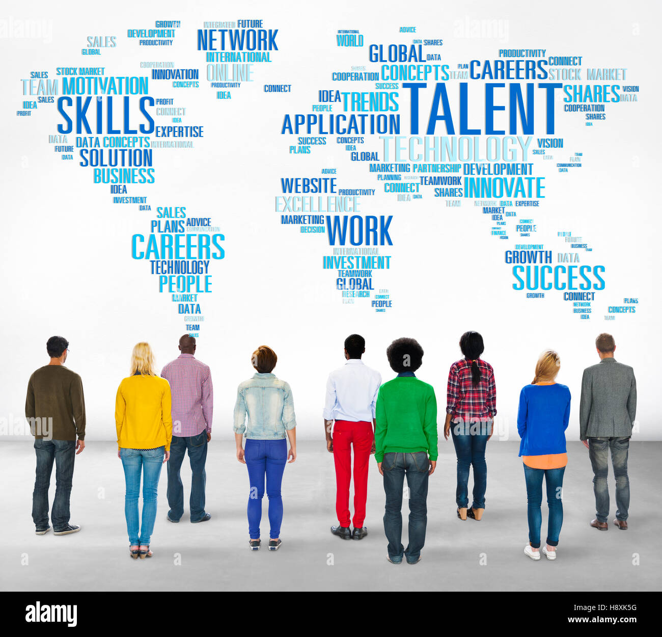 Talent Erfahrung Genie Fähigkeiten professionelle Konzept Stockfoto