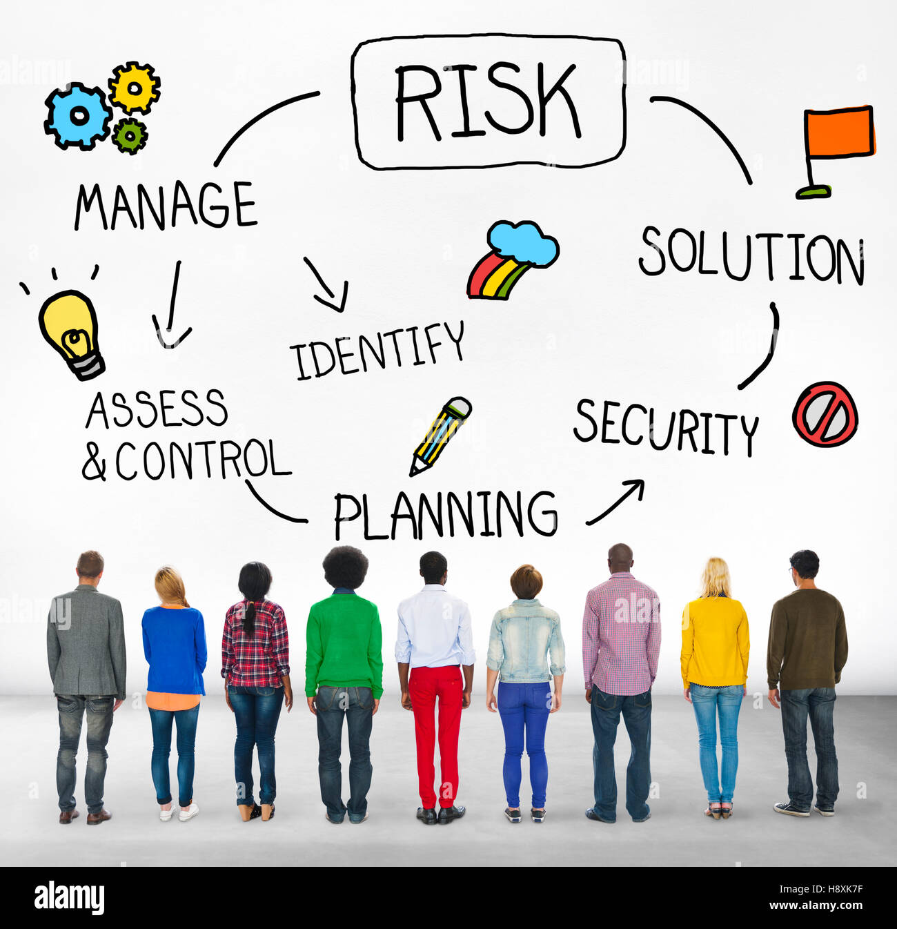 Risiko-Management-Zugriff und Schwäche Bedienkonzept Stockfoto