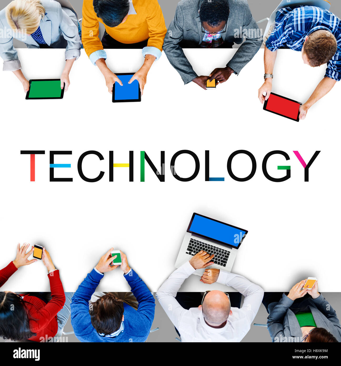 Technologie Innovation Evolution Tech innovatives Konzept Stockfoto
