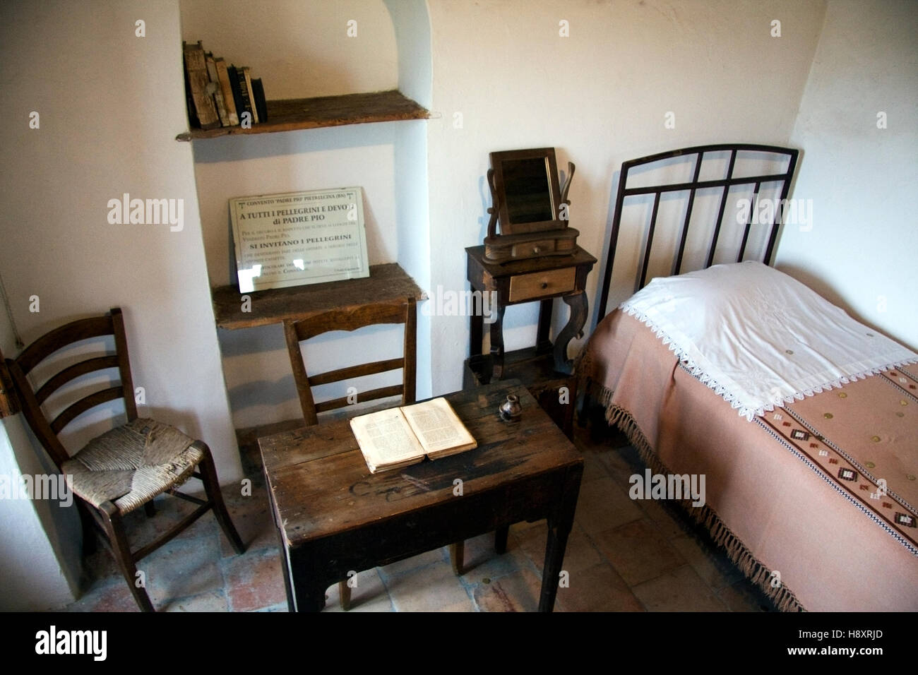 "La Torretta", kleines Studio des heiligen Pio, Padre Pio in Pietralcina, Benevento, Kampanien, Italien Stockfoto