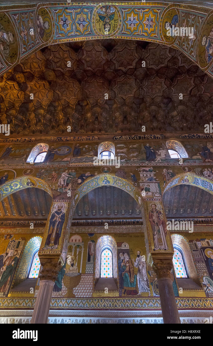 Pfälzer Kapelle, die Cappella Palatina, Palazzo Reale, Palermo, Sizilien, Italien Stockfoto
