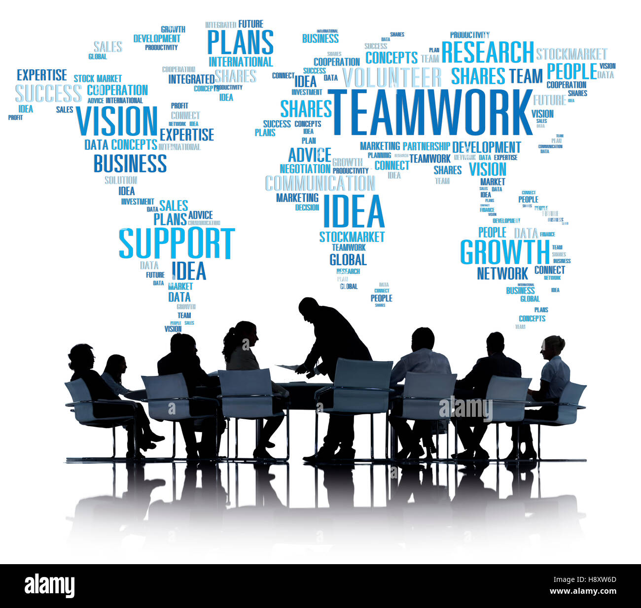 Globales Geschäft Leute treffen Betreuungskonzept Teamwork Stockfoto