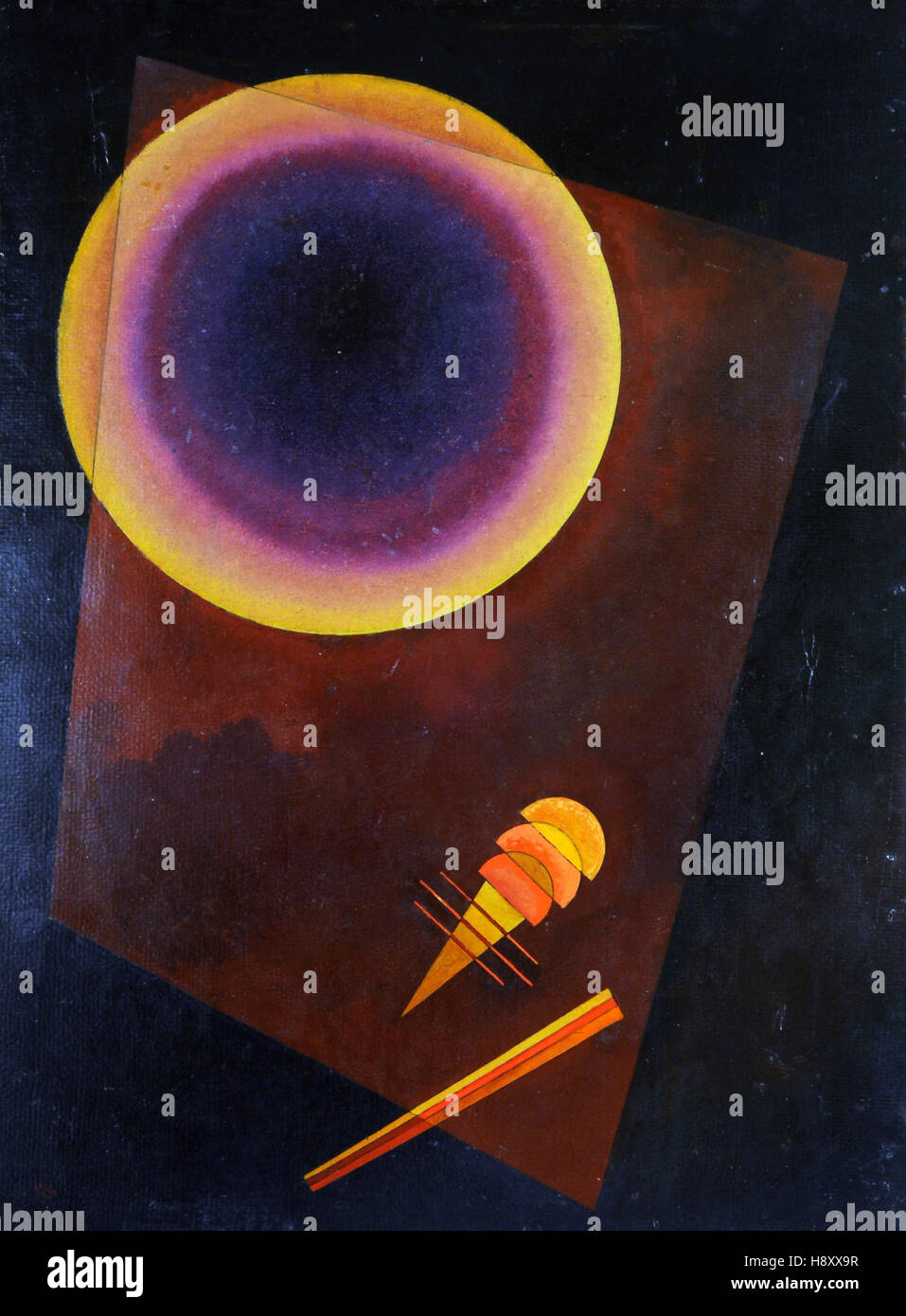 KANDINSKY - Kreis, Kreis mit braun - 1929 Stockfoto