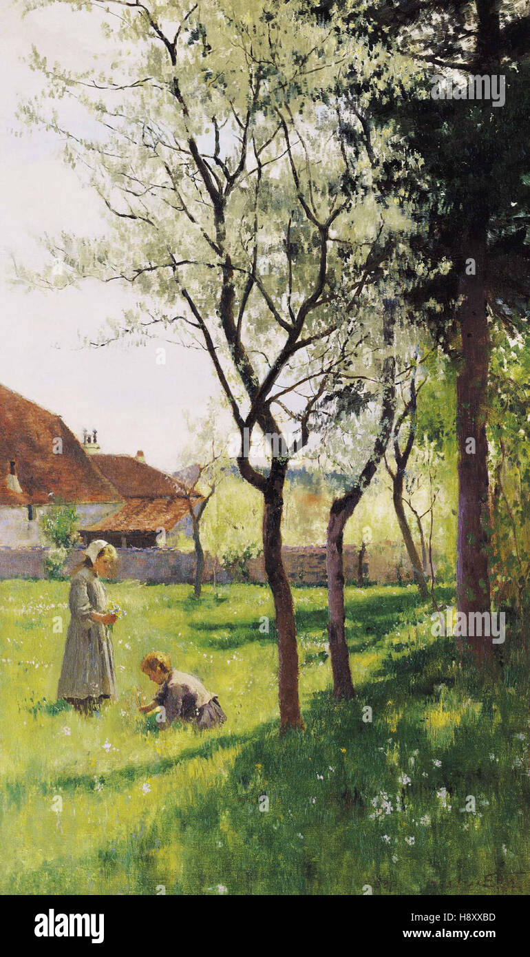 William H. Bartlett April auf den Wiesen Stockfoto