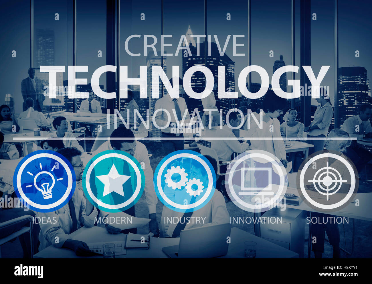 Creative Technology Innovation digitales Medienkonzept Stockfoto