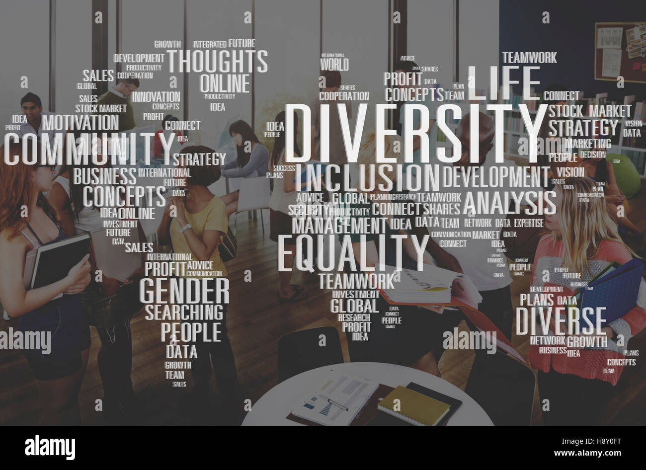 Unterschiedliche Geschlechter Genderkonzept Innovation Management Stockfoto