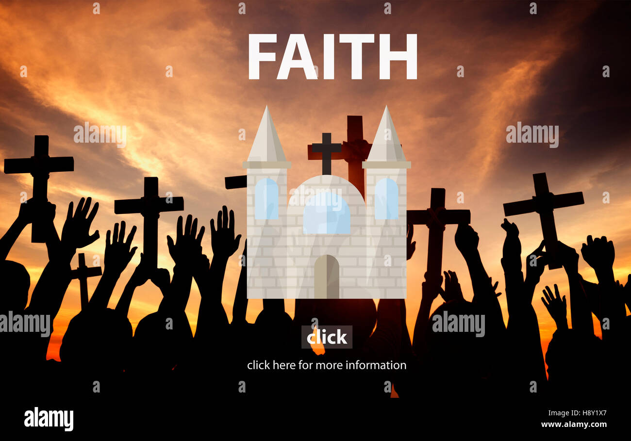 Hit-Gemeinde glaube Gott Hoffnung Loyalität Religion Konzept Stockfoto