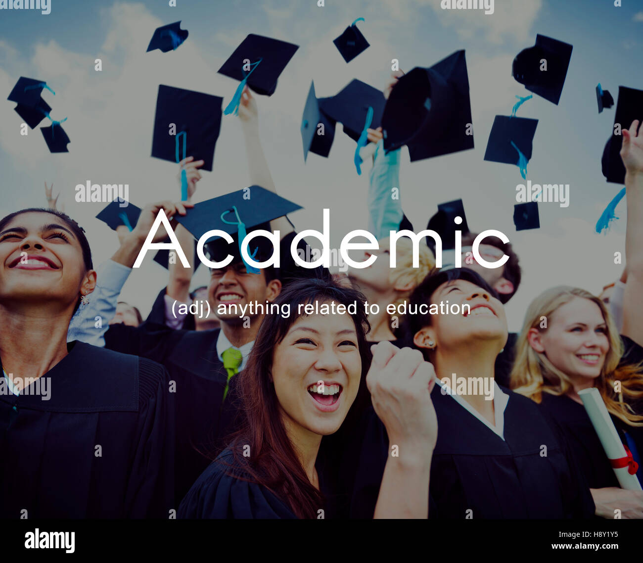 Akademischer Grad Hochschulbildung Lernkonzept Stockfoto