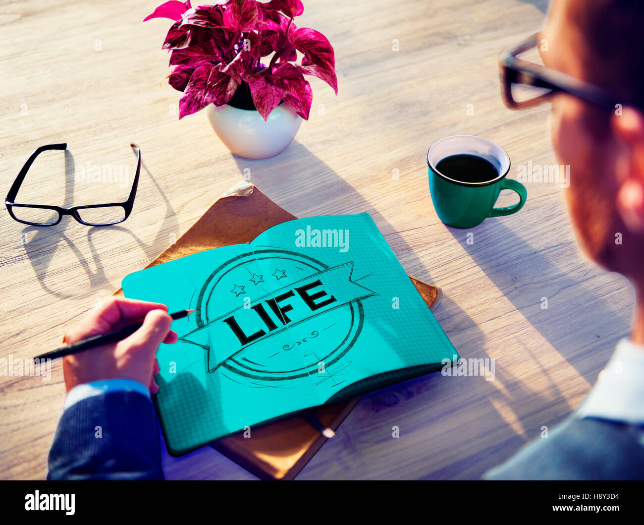 Leben atmen Wohnkonzept Lebenszyklus Geist Stockfoto