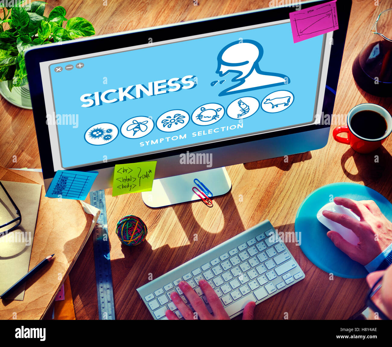 Krankheit-Allergie Störung Krankheit medizinisches Konzept Stockfoto