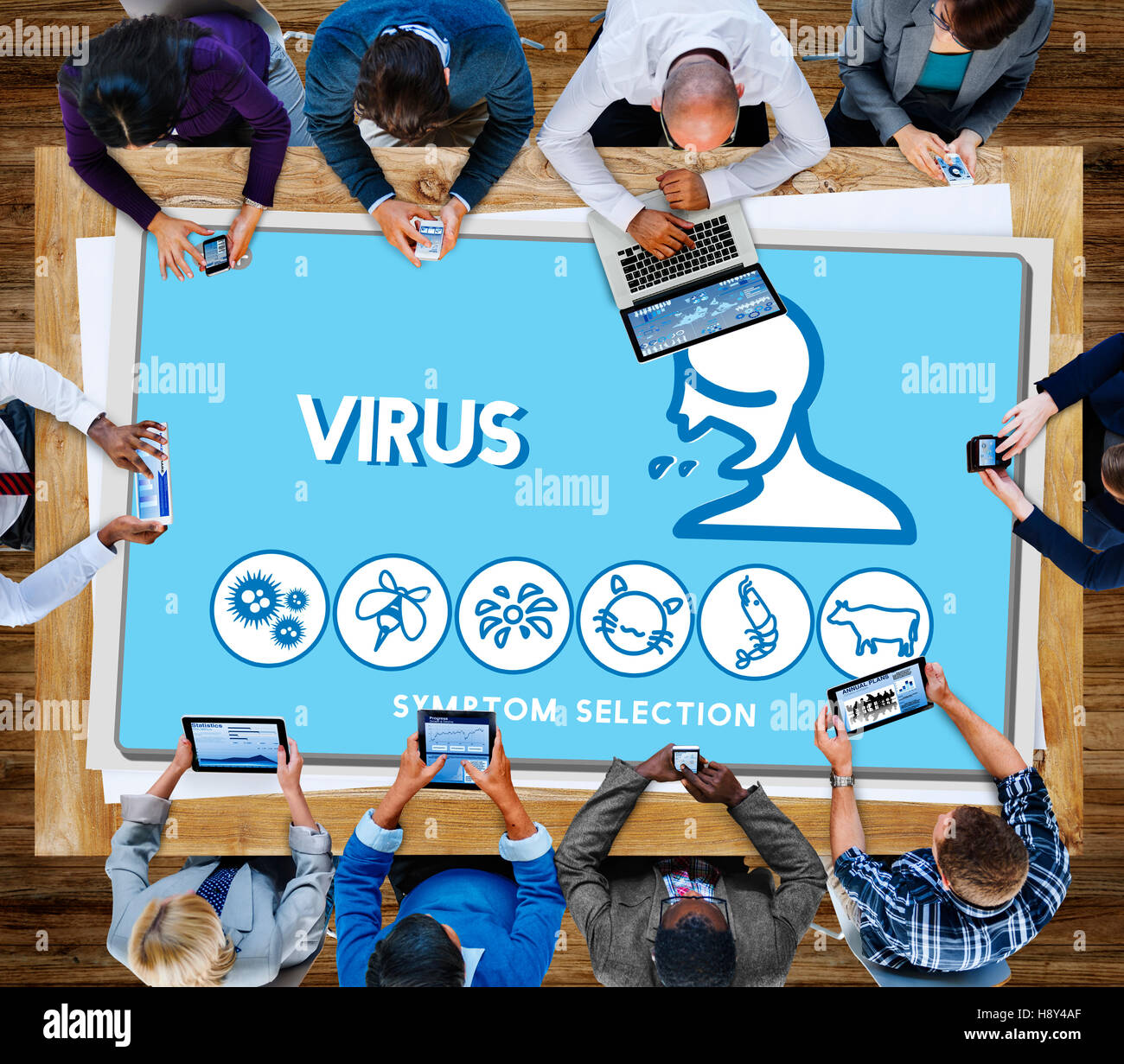 Virus-Allergie Störung Krankheit medizinisches Konzept Stockfoto