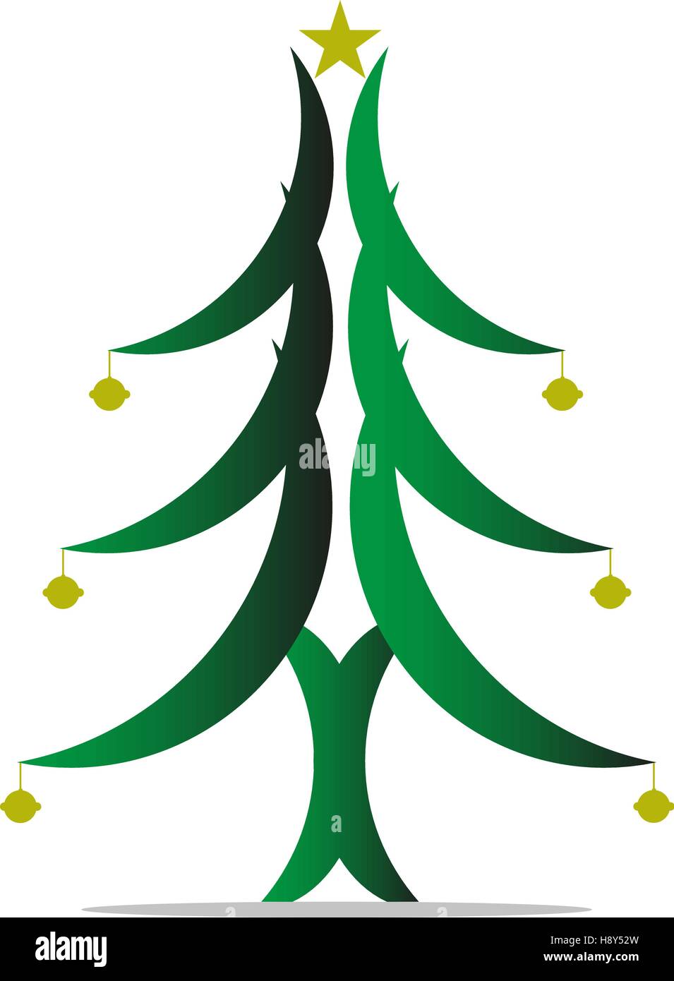 Vektor-Weihnachtsbaum Stock Vektor