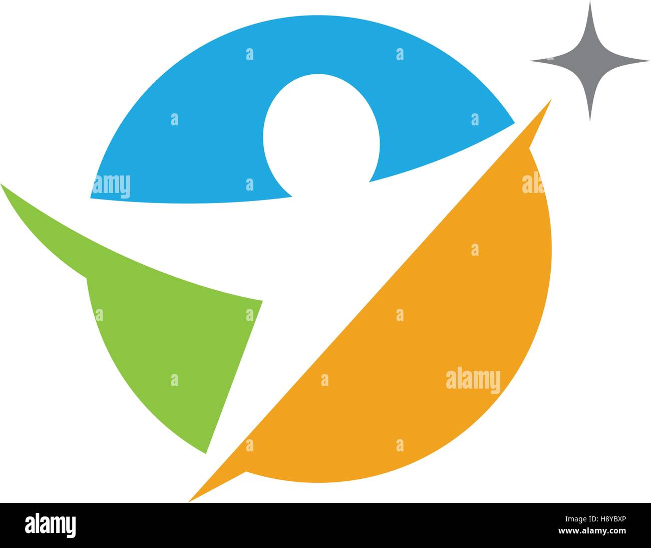 Lustige Menschen gesundes Leben Symbol Logo Vorlage Stock Vektor