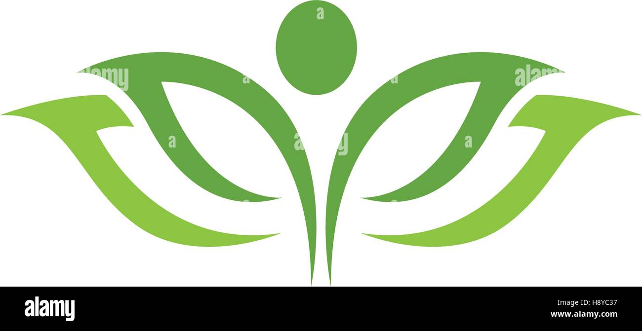 Lustige Menschen gesundes Leben Symbol Logo Vorlage Stock Vektor