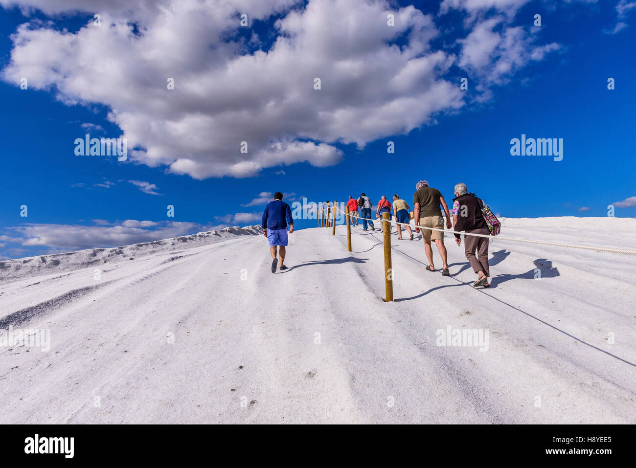 Ballade Sur Les Montagne de Sel des Salins du Midi Aigues-Mortes, Camargue - Frankreich 30 Stockfoto