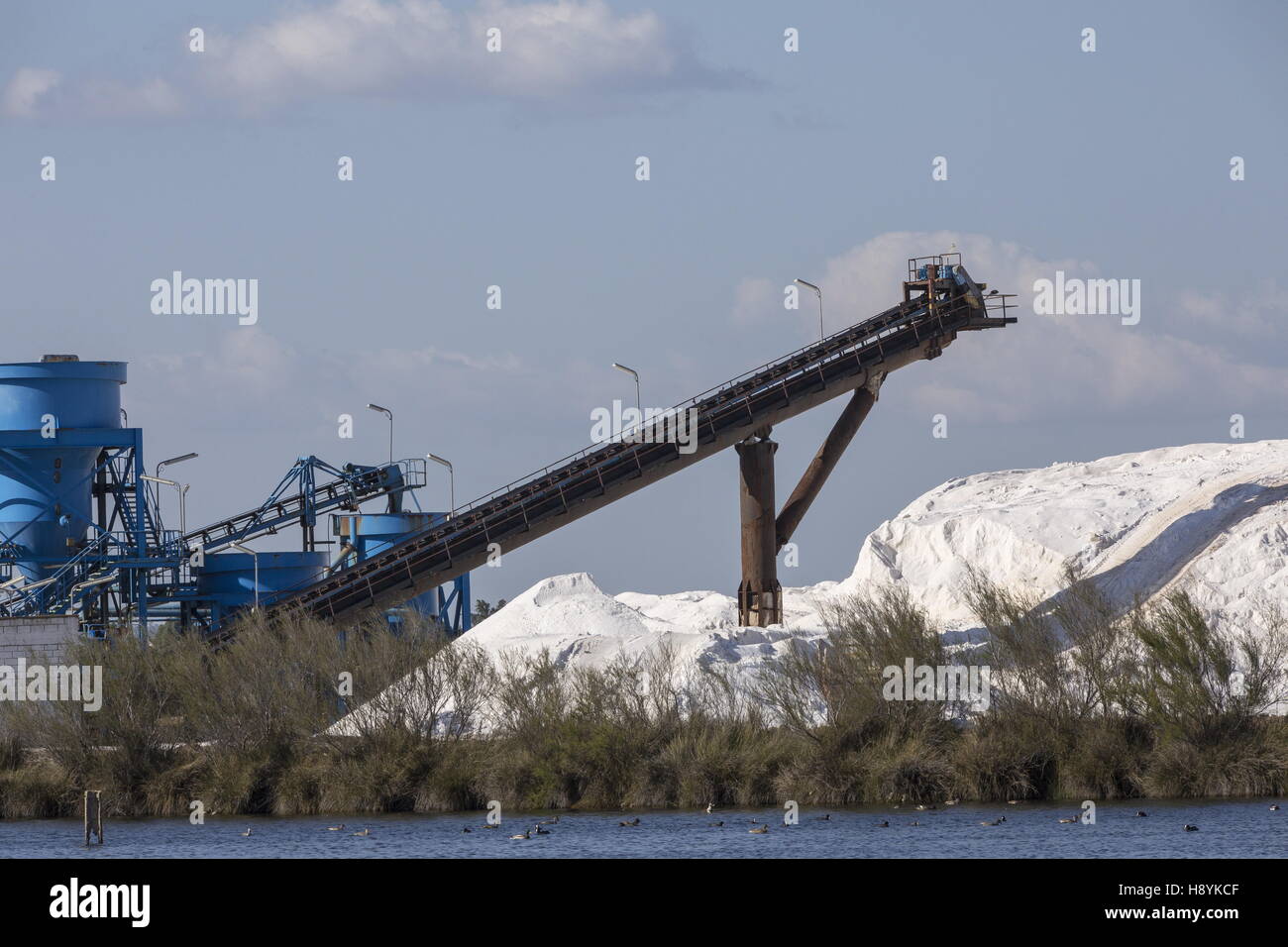 Salinen an der Marismas del Odiel, Huelva, Südwest-Spanien Stockfoto