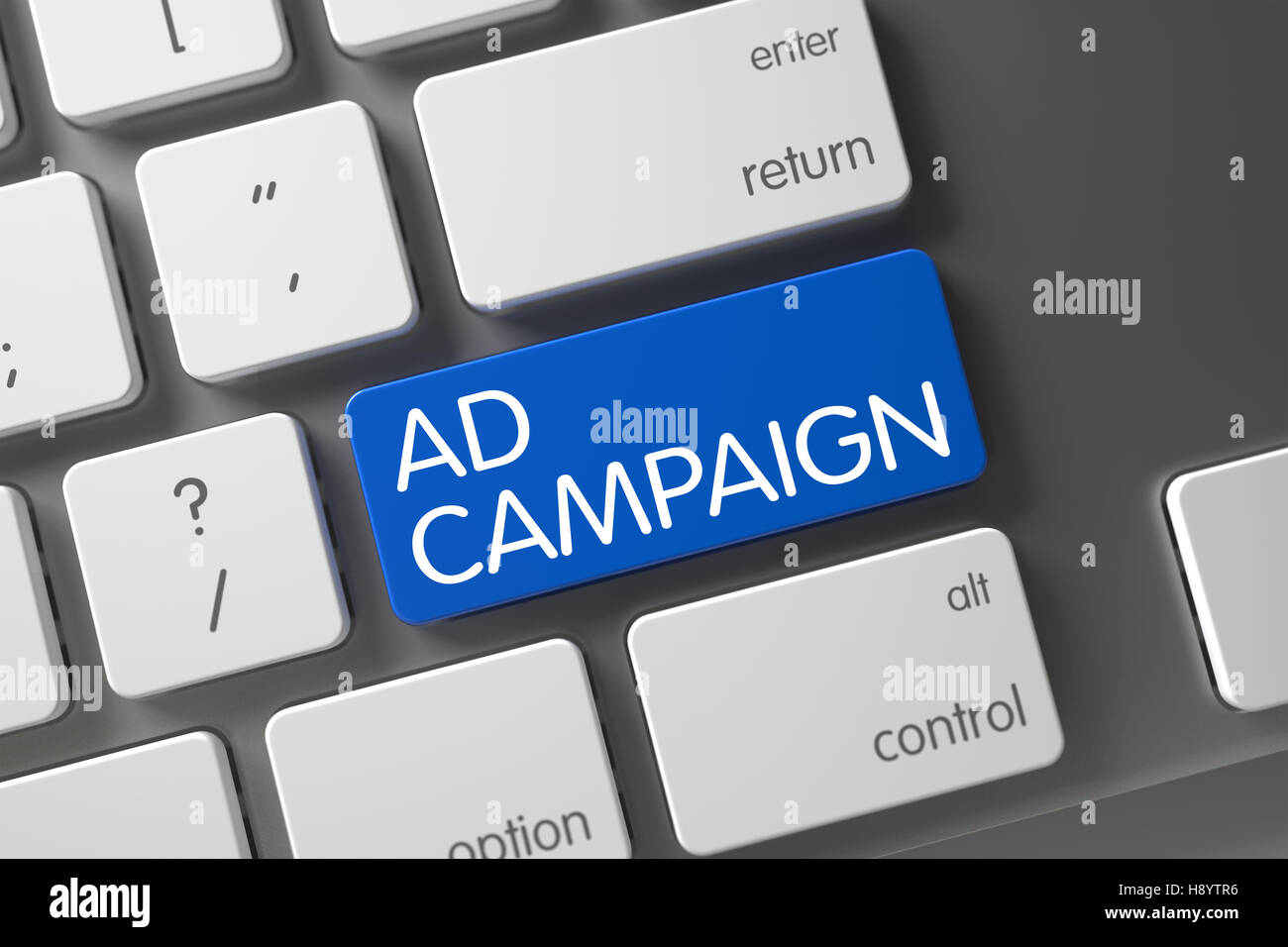 Anzeige Kampagne Tastatur. 3D. Stockfoto