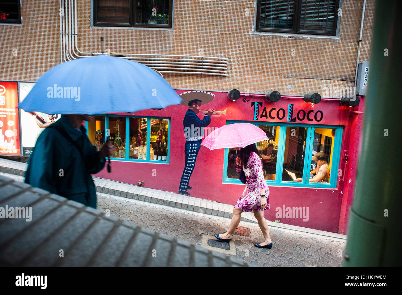 Hong Kong, 2013, die die Gegend westlich von Central Hong Kong Island enorm in den letzten 20 Jahren verändert hat. Stockfoto