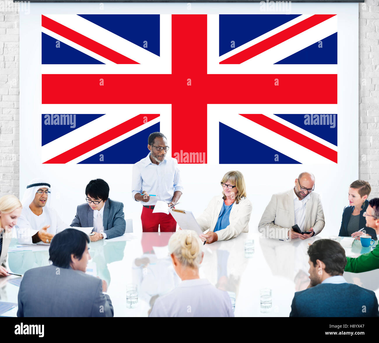 England Flagge Nationalität Kultur Liberty Konzepts Stockfoto
