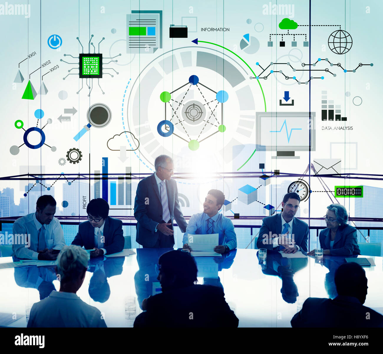Informationen Technologie digitale Netzwerk-Konzept Stockfoto