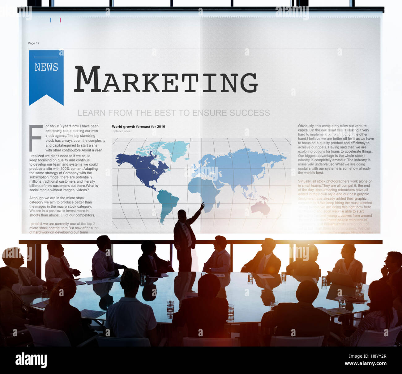 Marketing, Branding Kampagne kommerziellen Design-Konzept Stockfoto