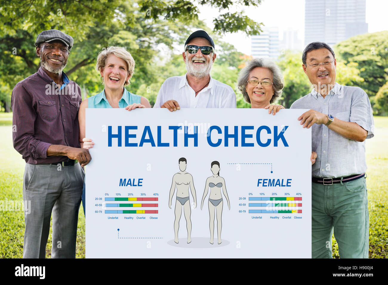 Health Check jährlichen Checkup Körper Biologie-Konzept Stockfoto