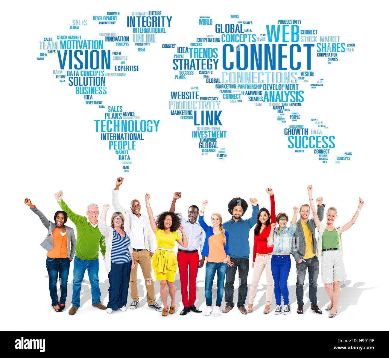 Verbindung Social Media Internet Link Networking-Konzept Stockfoto