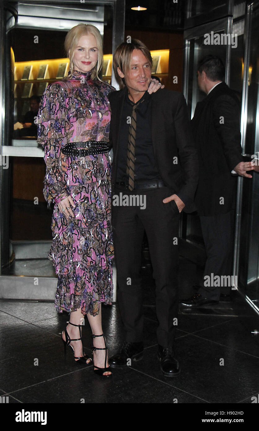 NEW YORK, NY, November 16: Nicole Kidman, Keith Urban in the Weinstein Company präsentieren die New Yorker Premiere des Löwen im MoMA in New York City.November 16, 2016. Kredit: RW / MediaPunch Credit: MediaPunch Inc/Alamy Live-Nachrichten Stockfoto