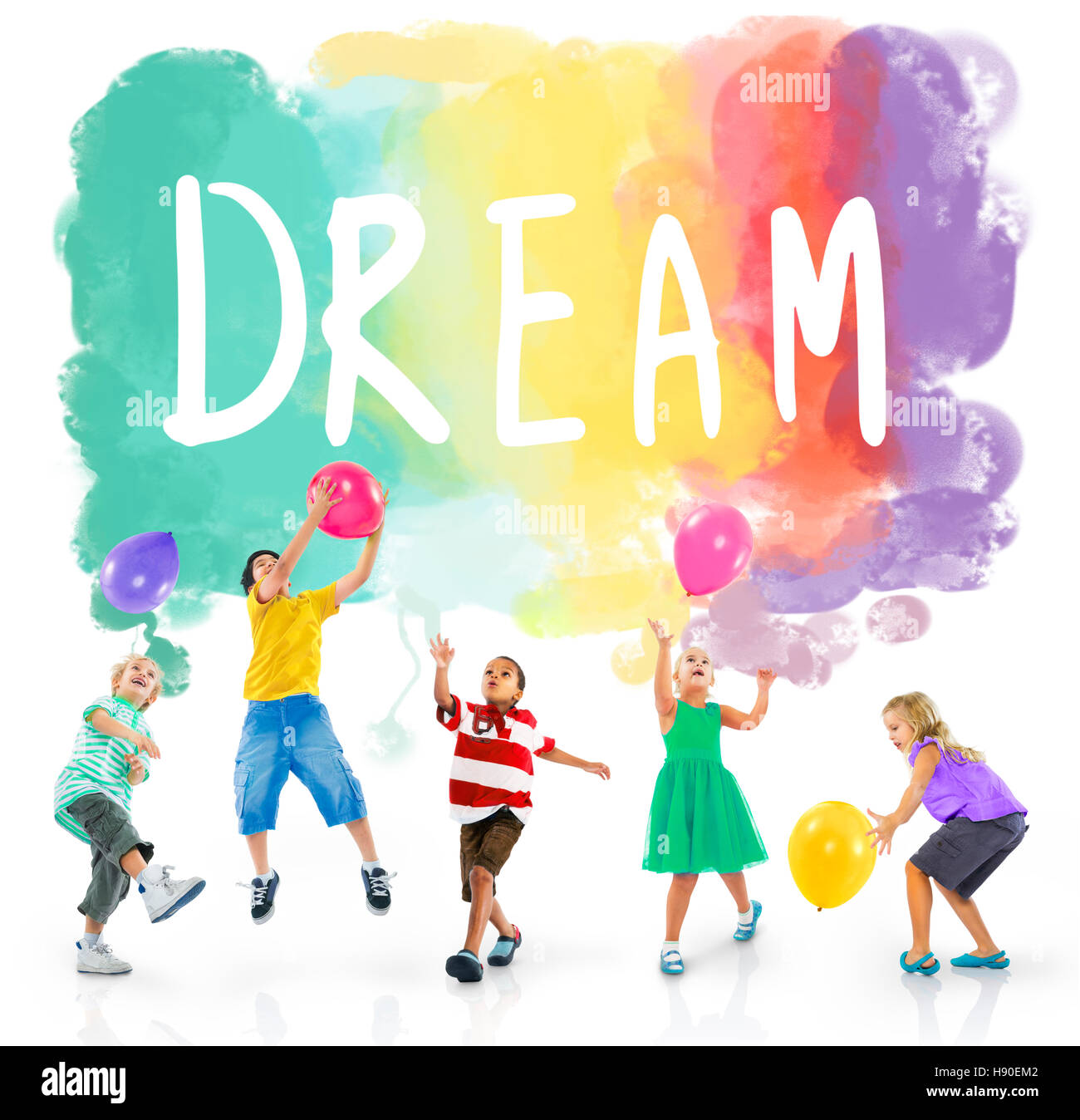 Traum voller Hoffnung Inspiration Phantasie Ziel Vision Concept Stockfoto