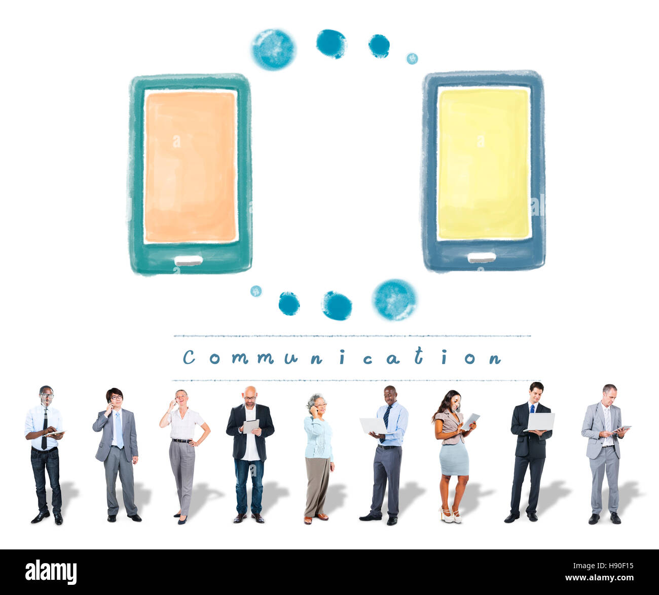 Kommunikation Telekommunikation-Netzwerk-Technologie-Konzept Stockfoto