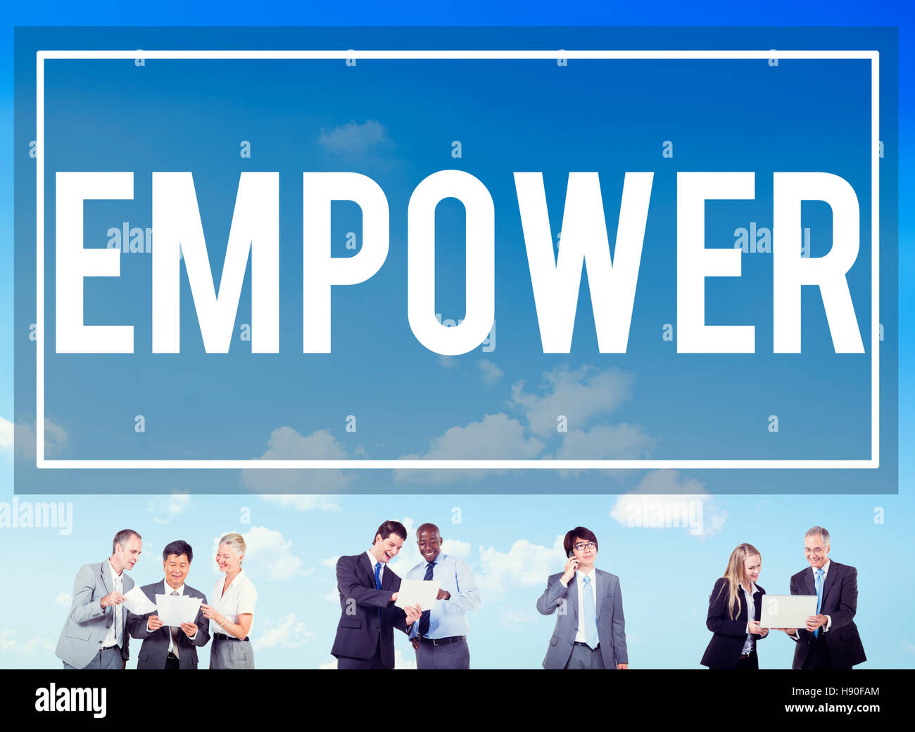 Behörde ermächtigen Erlaubnis Empowerment verbessern Konzept Stockfoto