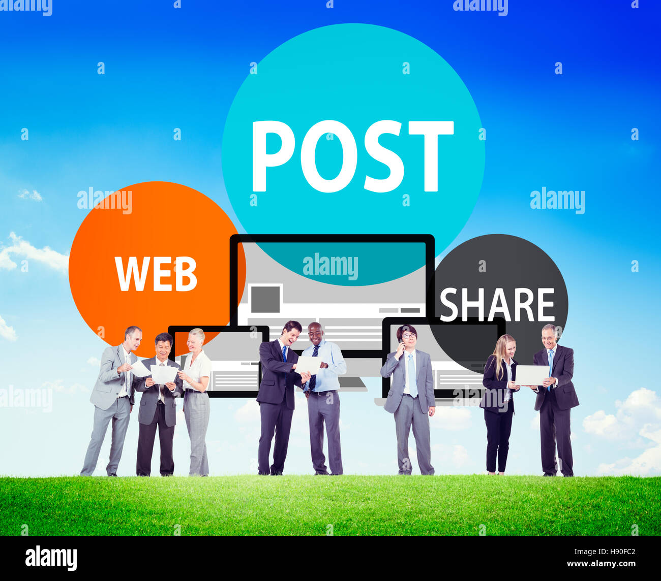 Post Webfreigabe verkünden Erinnerung Liste erinnern Konzept Stockfoto