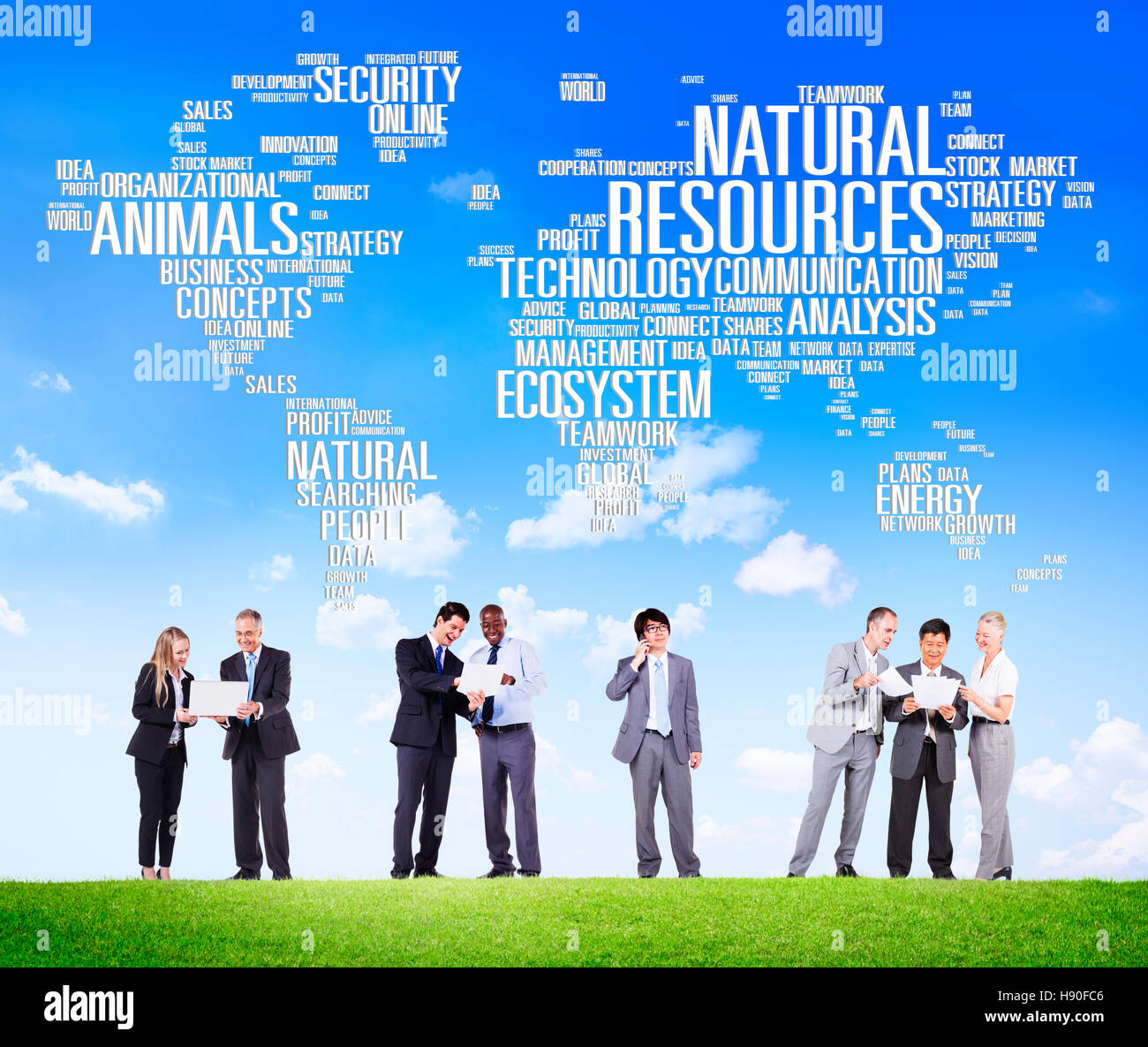 Natürlichen Ressourcen Umweltschutz Nachhaltigkeitskonzept Stockfoto