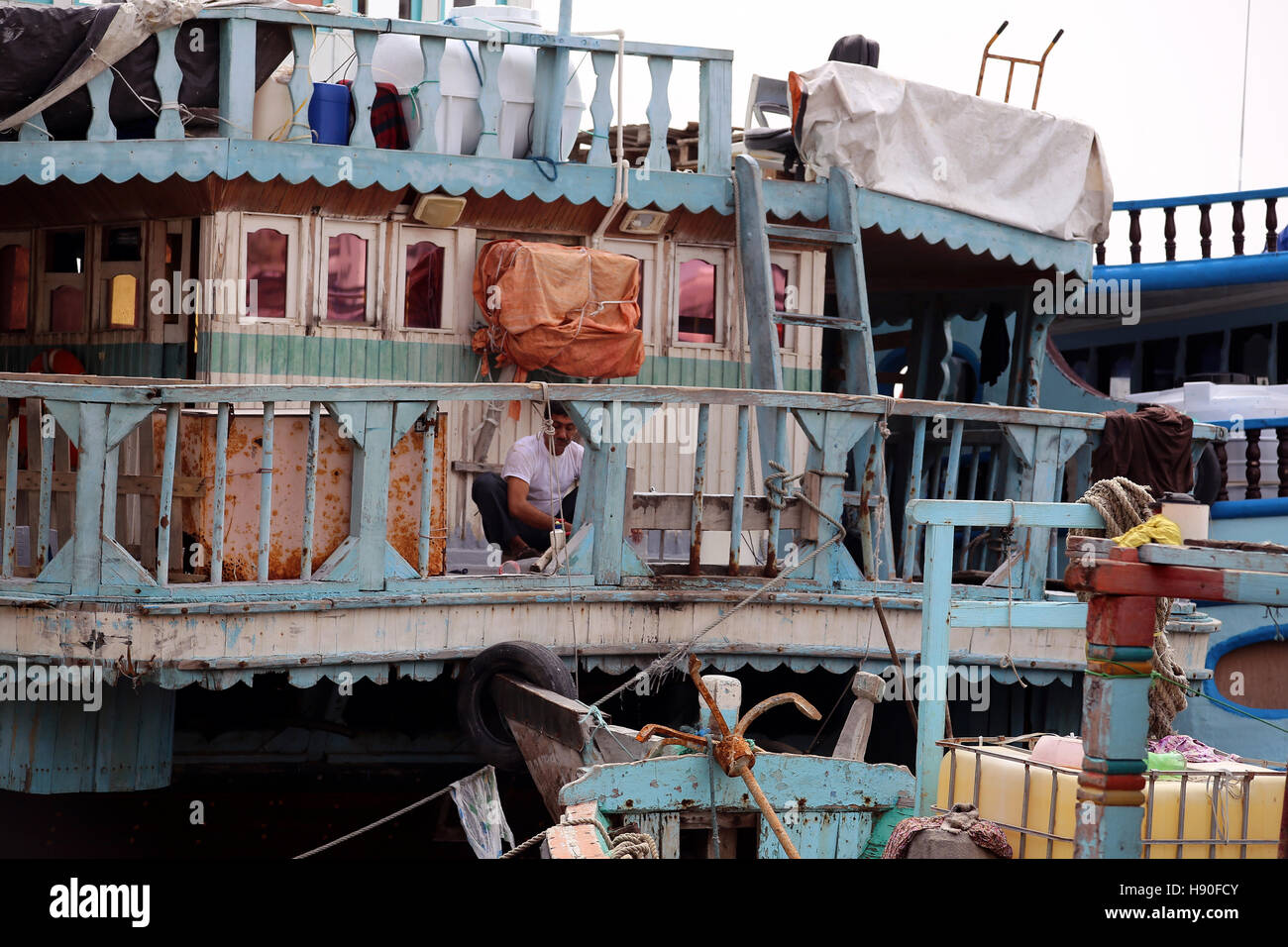 Alten Hafen, alten Hafen in Dubai, Vereinigte Arabische Emirate Stockfoto