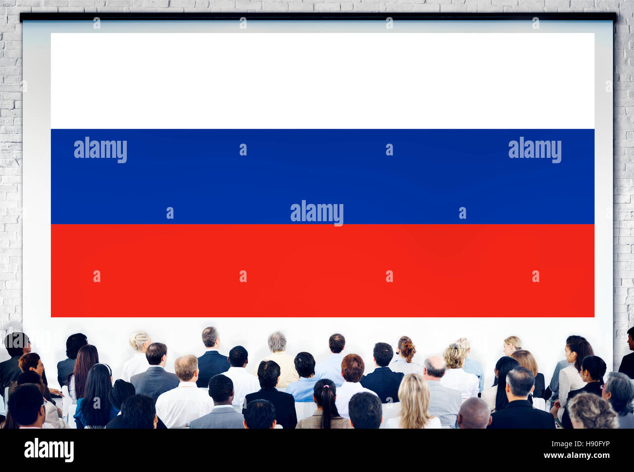 Russland Flagge Patriotismus russischen stolz Einheit Konzept Stockfoto