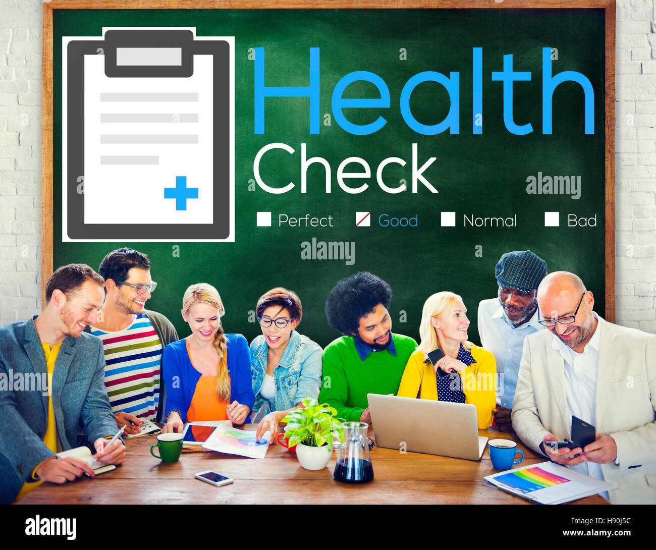 Health Check Diagnose Erkrankung Analyse-Konzept Stockfoto