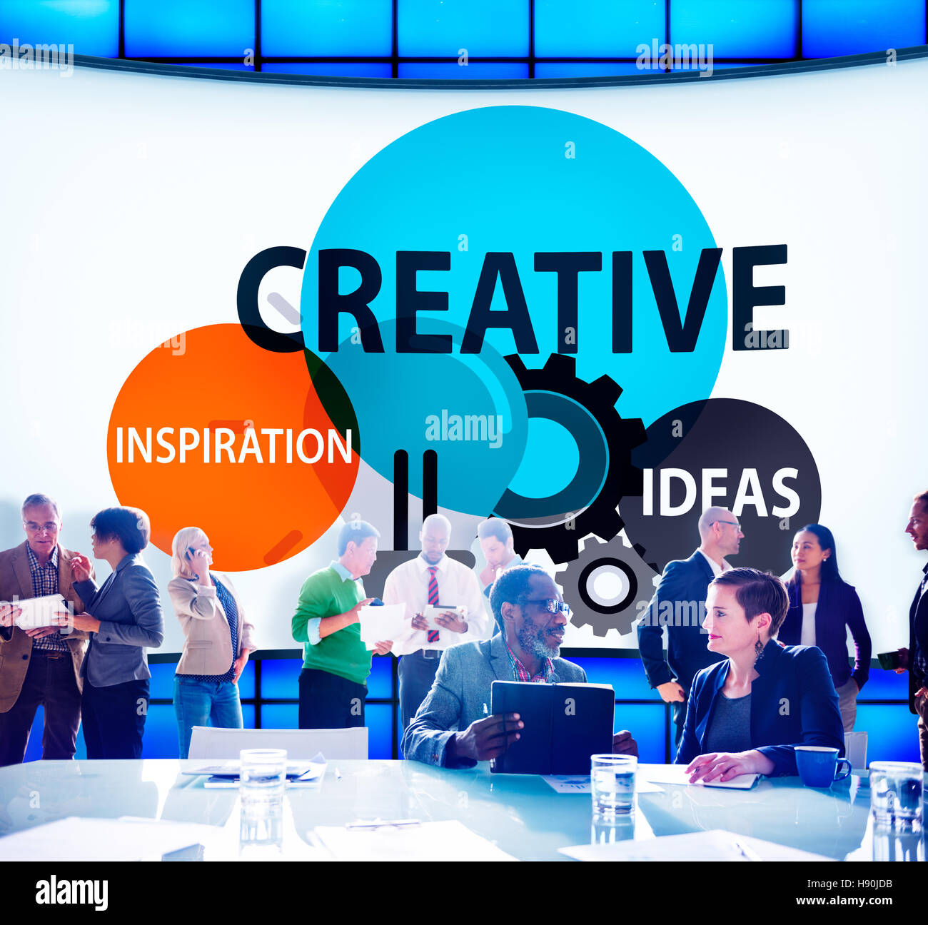 Kreativ Kreativität schaffen Inspiration Ideen Konzept Stockfoto