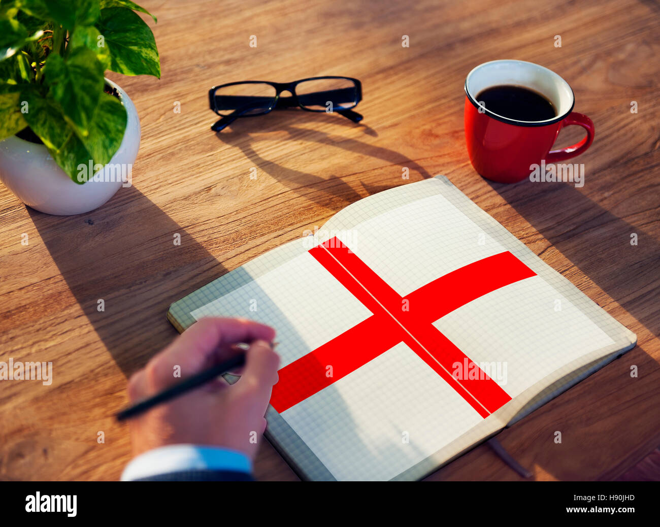 England Flagge Land Nationalität Liberty Konzept Stockfoto