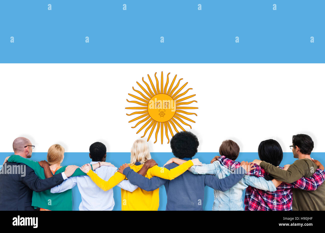 Argentinien-Flagge Land Nationalität Liberty Konzept Stockfoto
