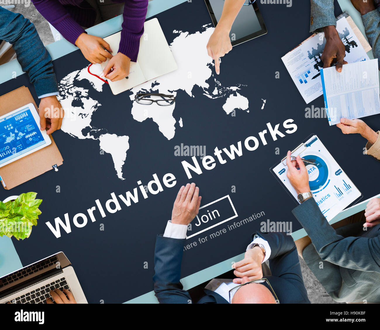 Weltweite Netzwerke Verbindung Globalisierung Technologiekonzept Stockfoto