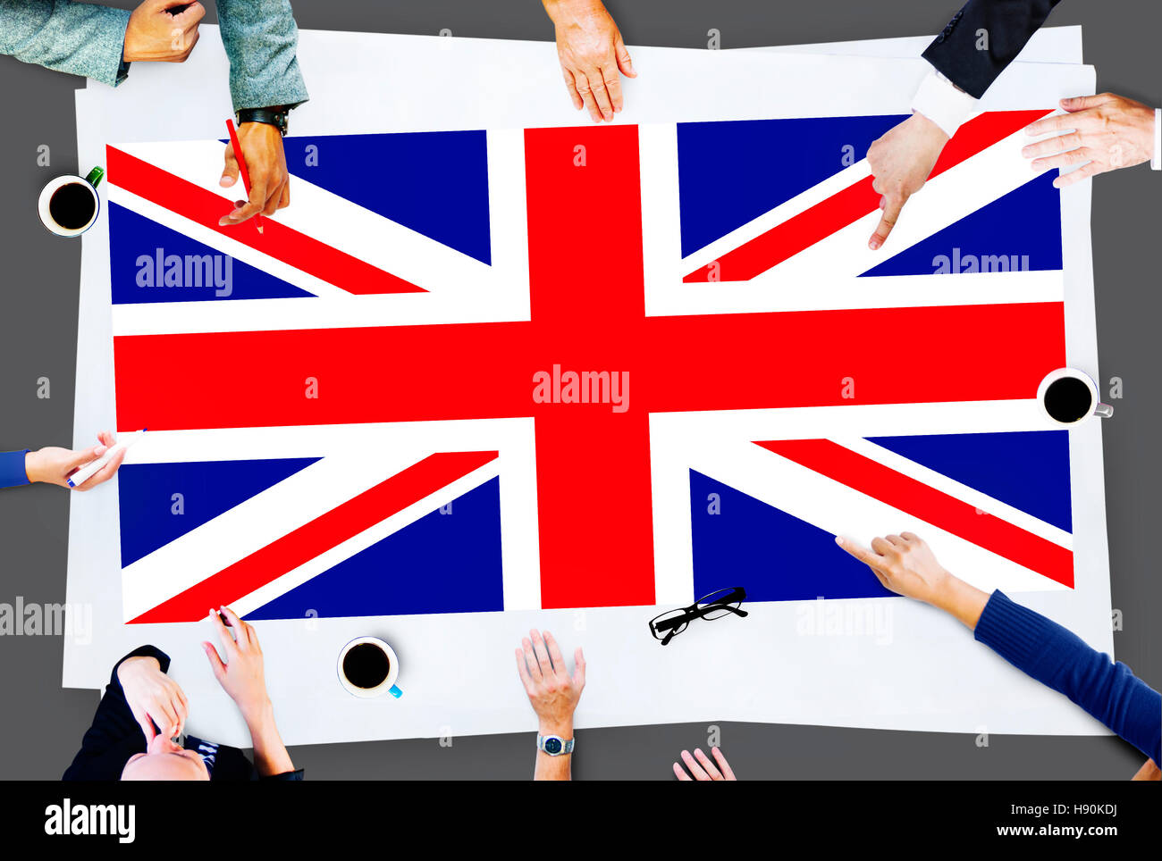 England Flagge Nationalität Kultur Liberty Konzepts Stockfoto