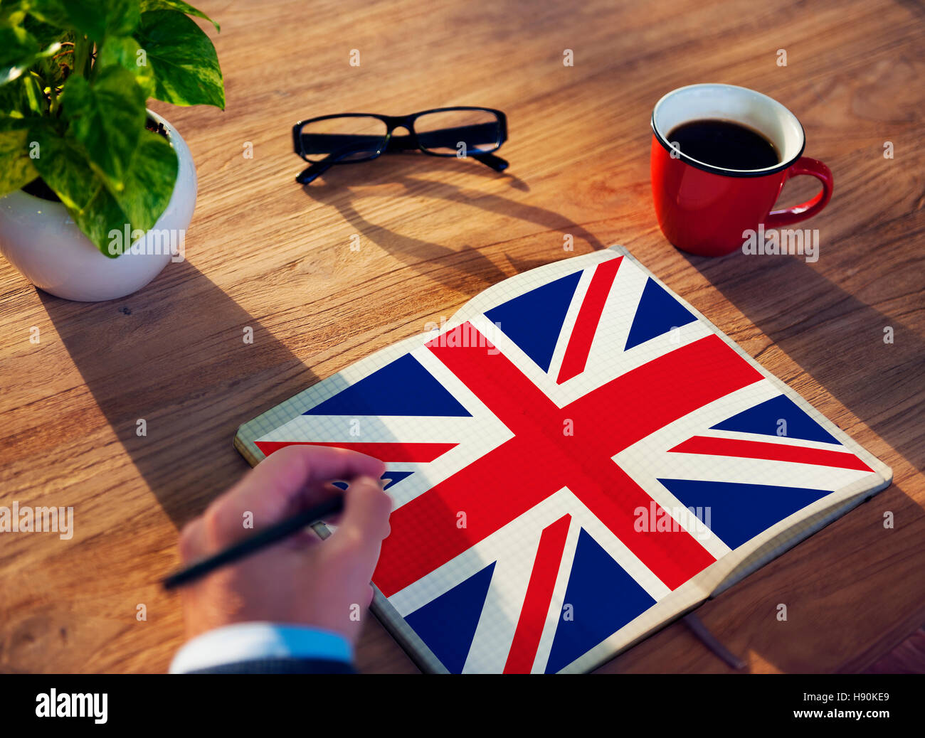 England Flagge Nationalität Kultur Liberty Konzepts Stockfoto