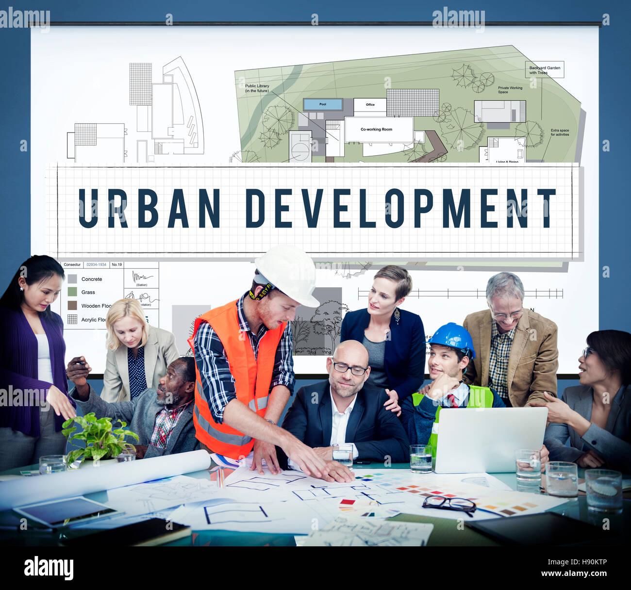 Planung Stadtentwicklung bauen Design-Konzept Stockfoto