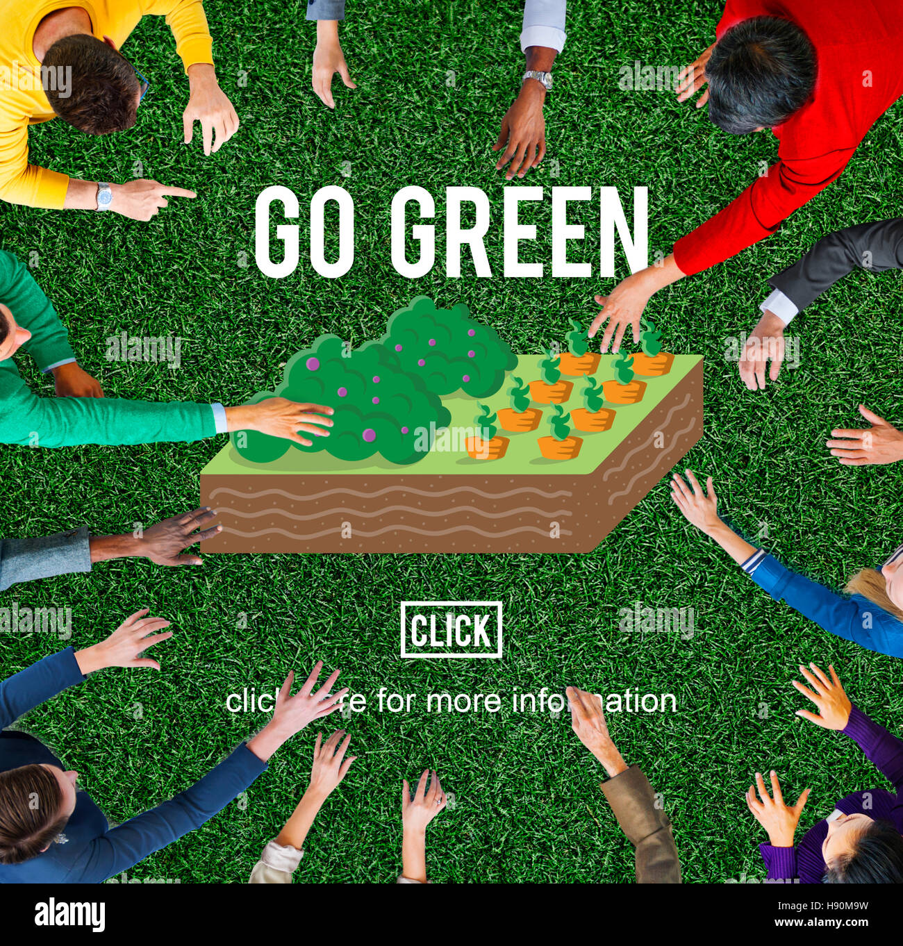 Grün denken Umwelt natürliche Konservierungskonzept gehen Stockfoto