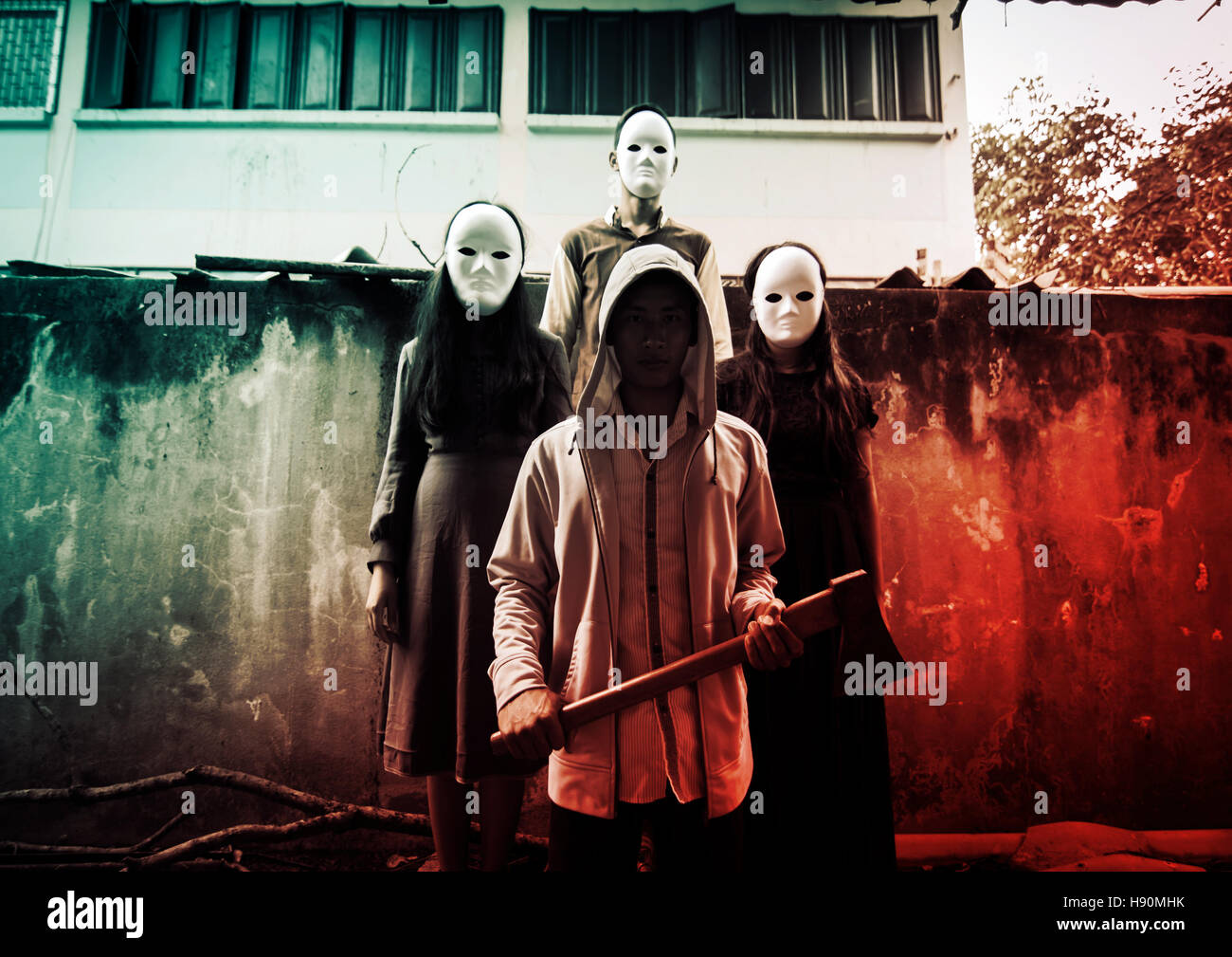 Halloween, Jagd, beängstigend Hintergrund für Buch-Cover-Ideen Stockfoto
