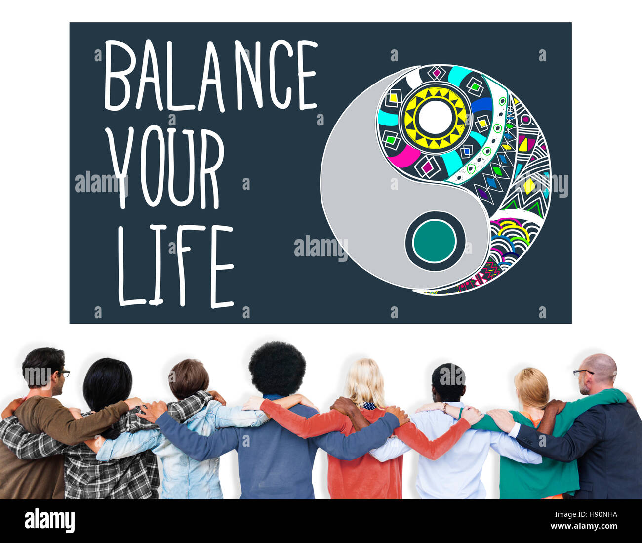 Ihr Leben Stabilität Work-Life Balance-Konzept Stockfoto