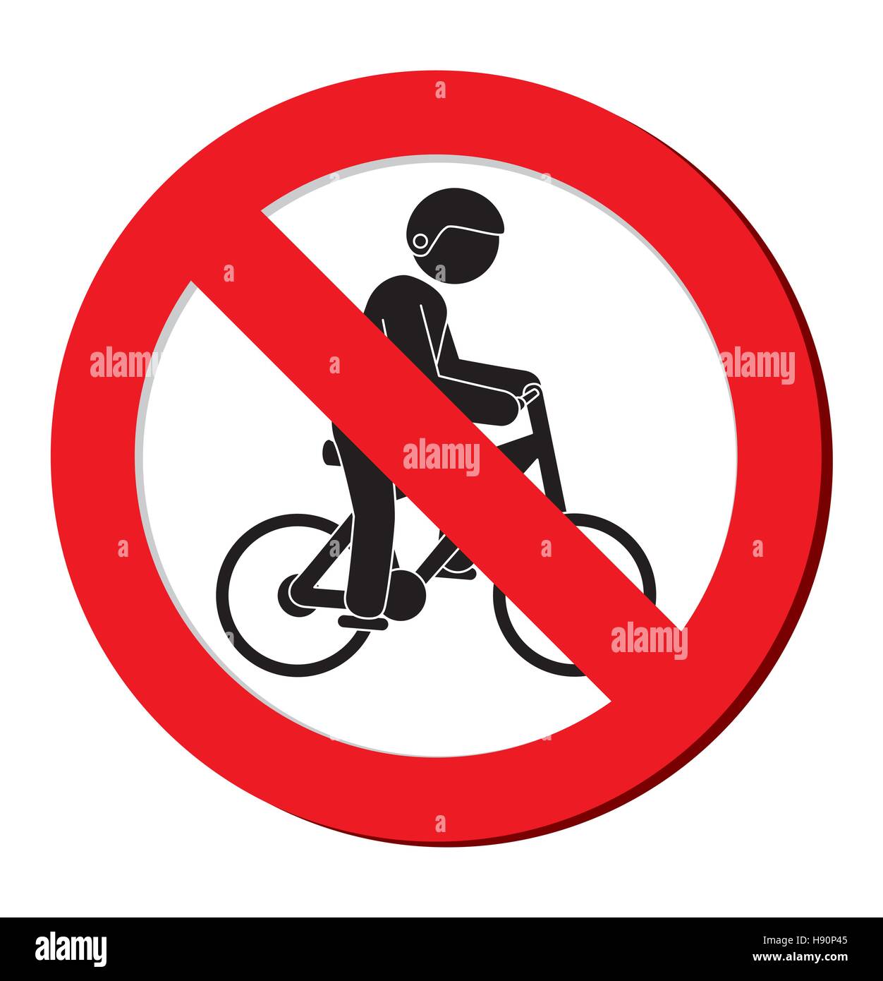 kein Fahrrad verboten Schild Vektor Illustration Eps 10 Stock-Vektorgrafik  - Alamy