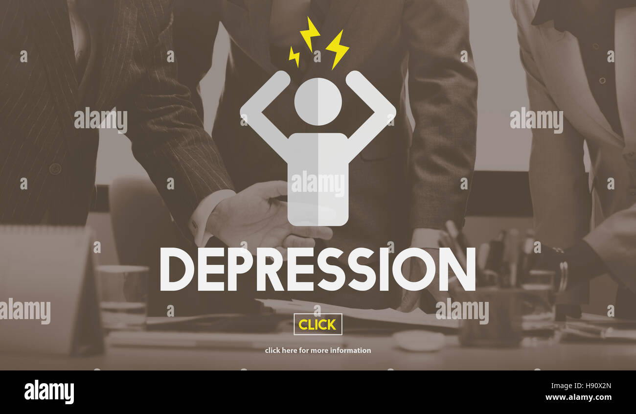 Depression Emotion Ausdruck Mood Problem Konzept Stockfoto