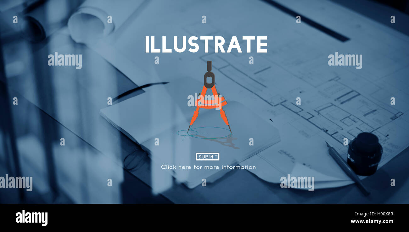 Draw Phantasie Kreativität Inspiration Konzept zu veranschaulichen Stockfoto